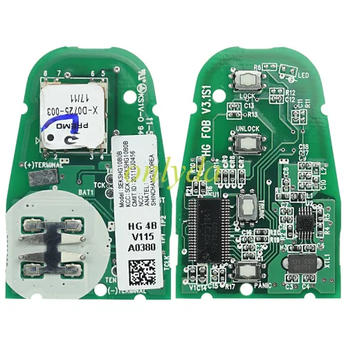 For Hyundai 3+1 button original remote key 434MHZ 4D70+dst40 Model:SEKSHG10B0B KCC:SCK-SEKSHG10B0B CMIIT ID: 2011DJ0456 smart car key for 2010 2011 Hyundai Grandeur 4D60 95440-3V035