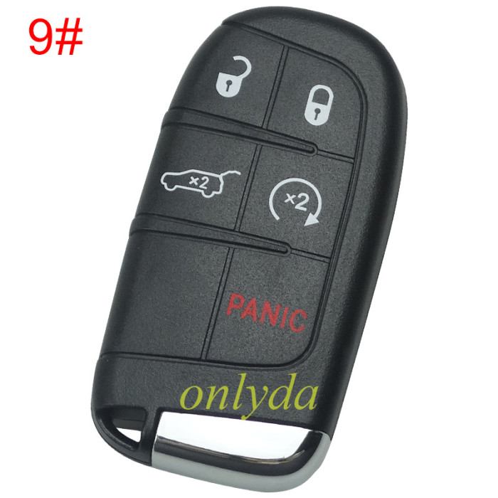 For Chrysler  remote key shell with blade CY24,the key pad can't remove ，without badge , pls choose button