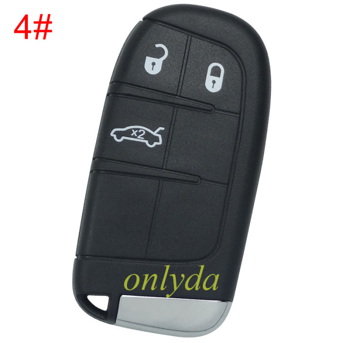 For Chrysler  remote key shell with blade CY24,the key pad can't remove ，without badge , pls choose button