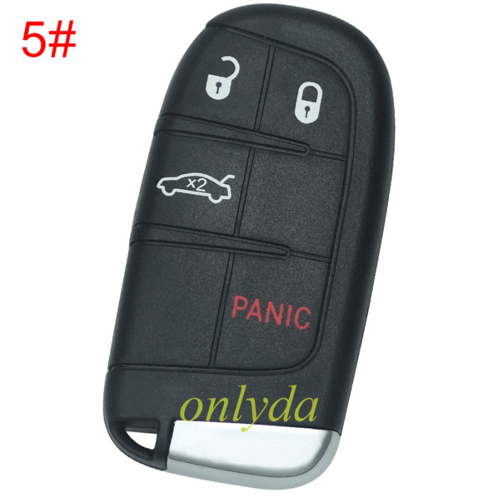 For Chrysler  remote key shell with blade CY24,the key pad can't remove ，without badge , pls choose button