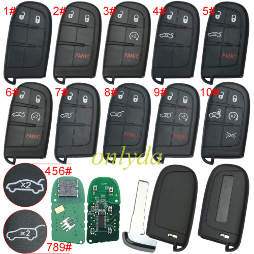 For Jeep  smart key with 434mhz with 4A chip for Jeep Compass  included SIP22 key blade FCC:M3N-40821302
