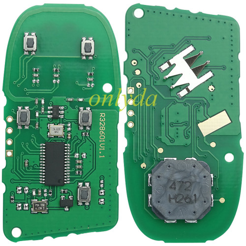 For Chrysler Grand Cherokee keyless  remote key with 434mhz with PCF7945/7953   HITAG2 chip with 2/2+1/3/3+1/4+1 button key shell , please choose