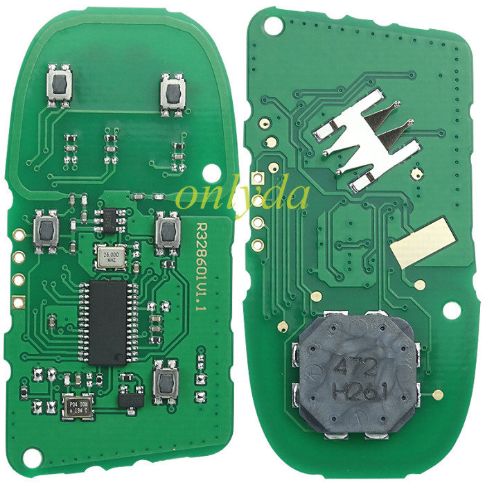 For Chrysler Grand Cherokee keyless  remote key with 434mhz with PCF7945/7953   HITAG2 chip with 2/2+1/3/3+1/4+1 button key shell , please choose