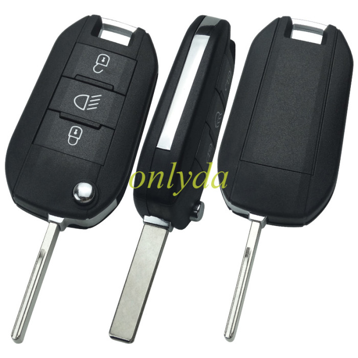 For peugeot 508 3 button  remote key  with 434MHZ with 46 chip