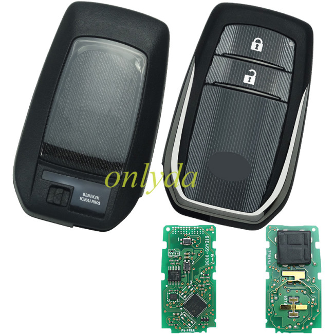 Original 2 Button Smart Key 315mhz B2N2K2K H 8A Chip for 2015-2017 Hilux PCB 61E469-0030 312.5/314mhz