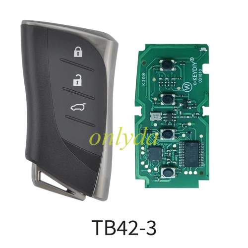 KEYDIY TDB42-3 TDB42-4 KD Smart Key Universal Remote Control With Toyota 4D chip ,please choose the key shell