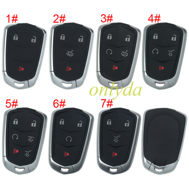 For Cadillac remote key shell with blade, without logo , pls choose button