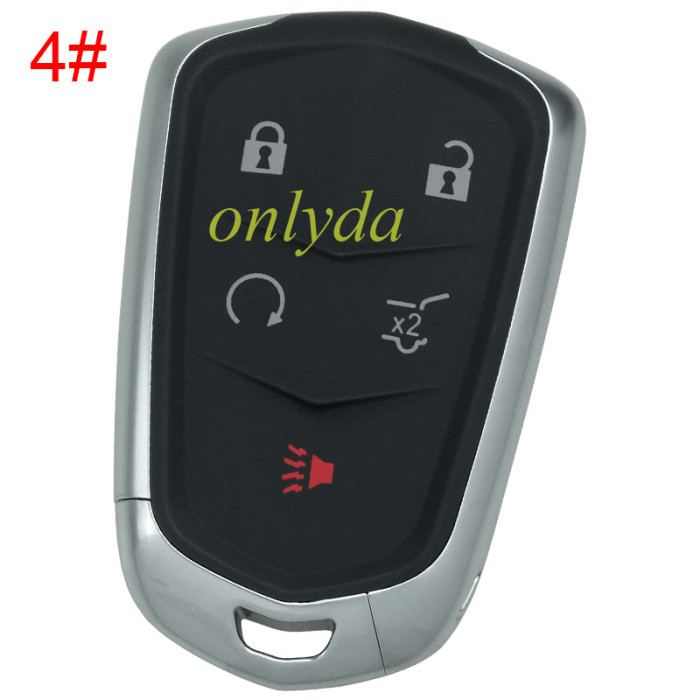For Cadillac  remote key shell with blade, with badge , pls choose button