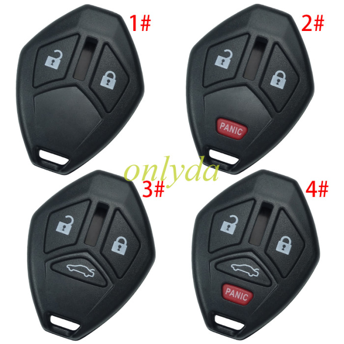For Mitsubishi remote key shell  without badge ,please choose button