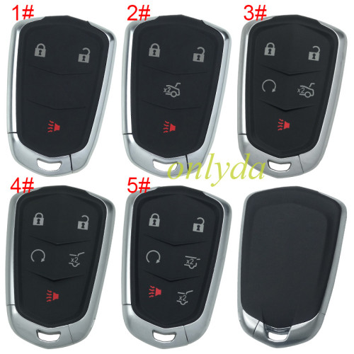 For Cadillac  remote key shell with blade, with badge , pls choose button