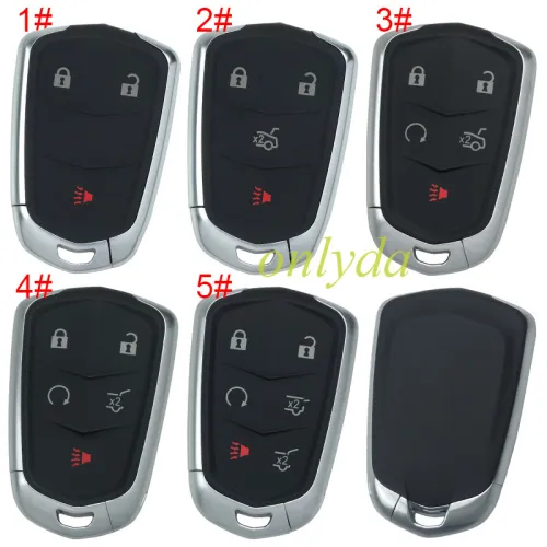 For Cadillac  remote key shell with blade, with badge , pls choose button
