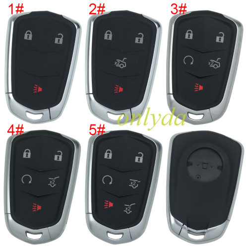 For Cadillac  remote key shell with blade, with round logo , pls choose button