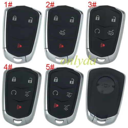 For Cadillac  remote key shell with blade, with round logo , pls choose button