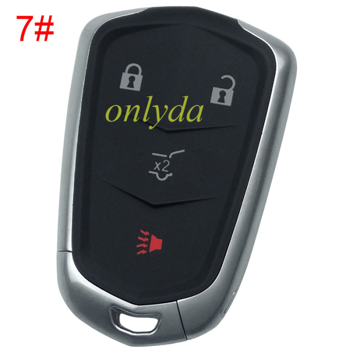 For Cadillac  remote key shell with blade, without  logo , pls choose button