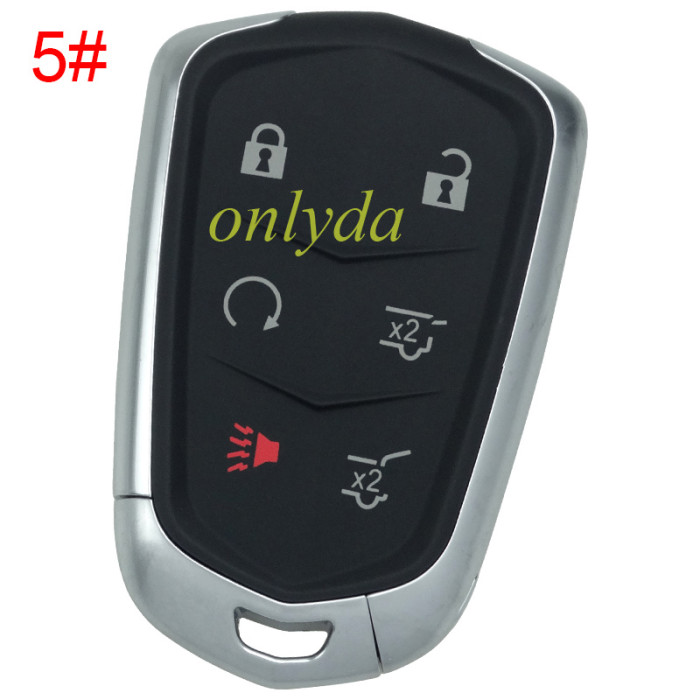 For Cadillac  remote key shell with blade, with badge , pls choose button