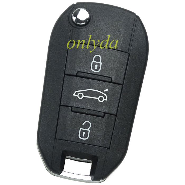 For Peugeot 3 button remote key blank with car button  , without logo ,have Va2 and HU83 blade , pls choose blade