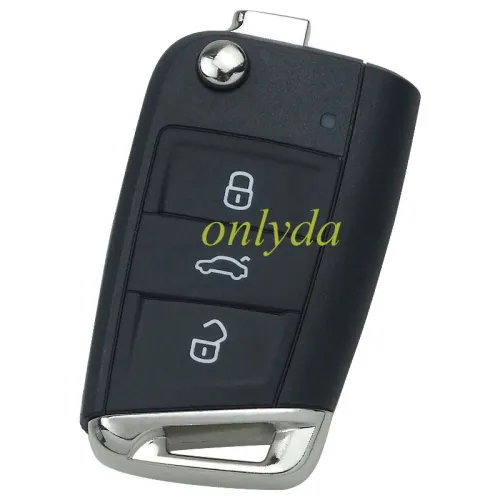 For VW OEM 3 button remote key blank No blade with badge