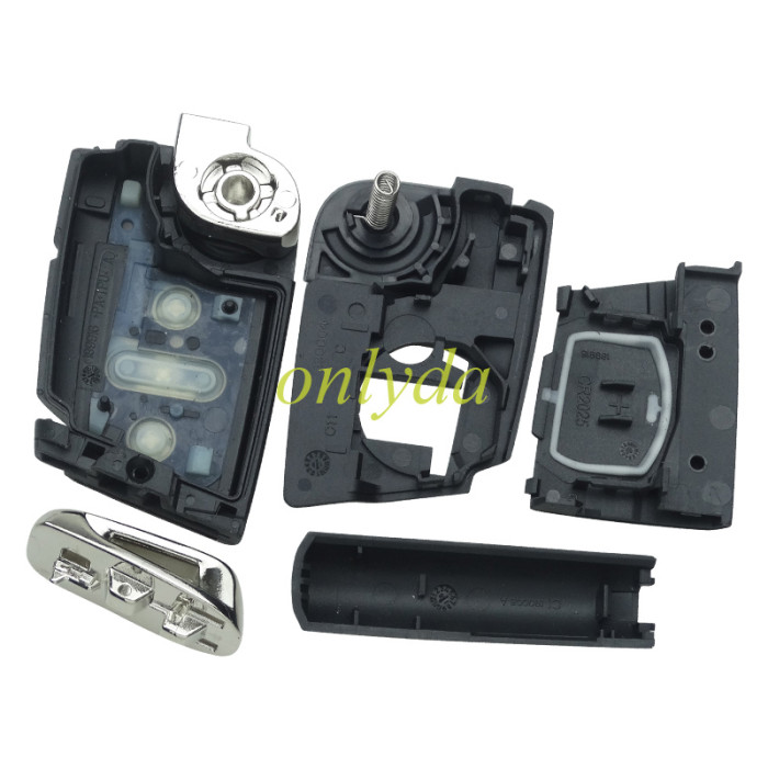 For VW OEM 3 button remote key blank No blade with badge