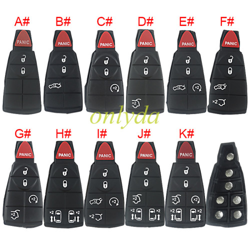 Chrysler 2+1 remote key blank pad