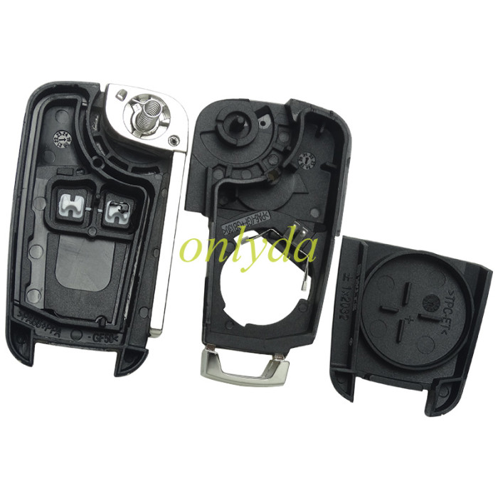 Opel 2 button remote key  Corsa D with 434mhz  G4-AM433TX 13432393 13271922 000274 PCF 7941  ID46 chip  After market remote  Applicable models: Opel/Vauxhall Meriva B 95507070/95507076