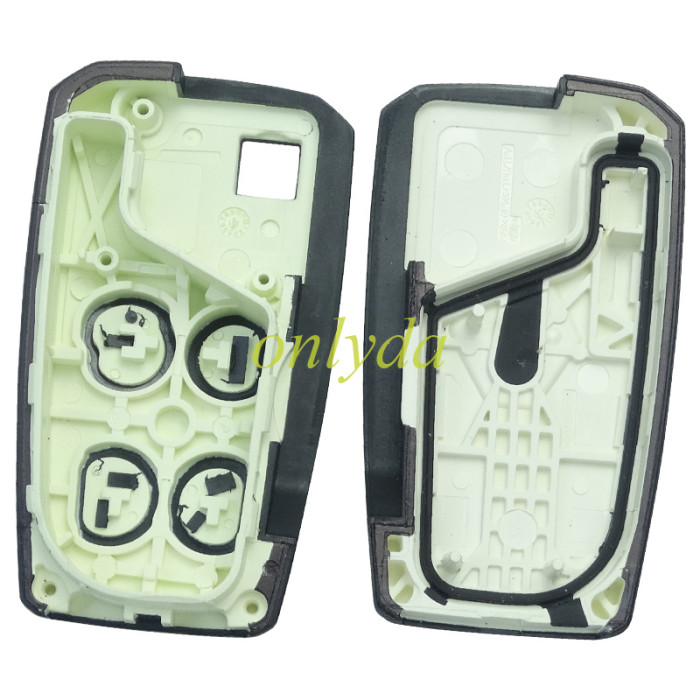 For Renault remote key shell with 4 button with badge，without  blade and metal part