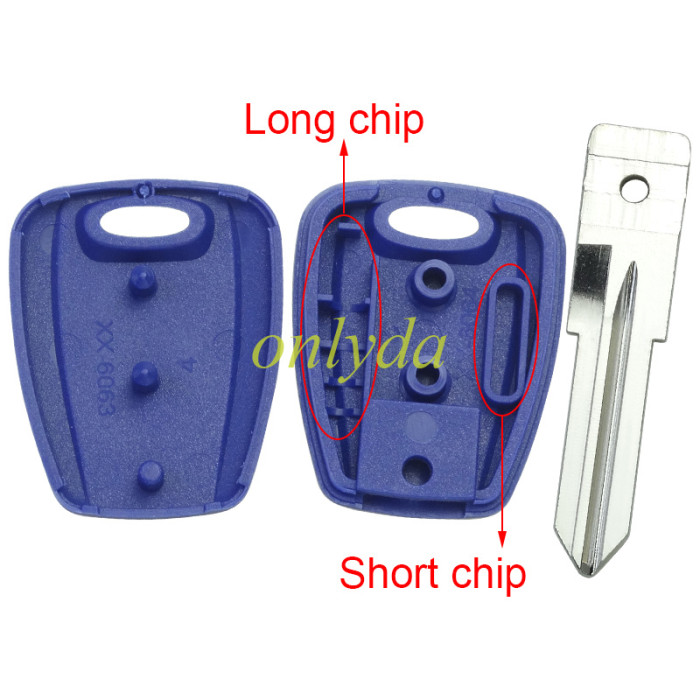 For Transponder key blank (blue) with GT15R blade