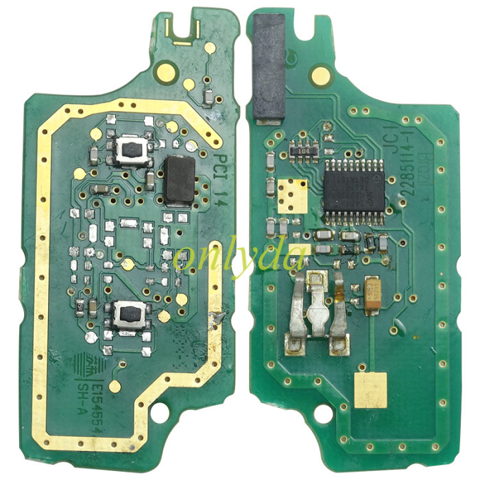 Original 100%new brand Peugeot 2 Button Flip  Remote Key with 46 chip FSK model 433mhz  NO blade