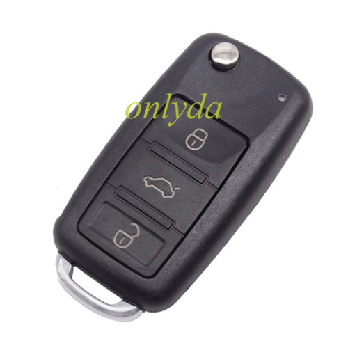 For  VW Touareg 3 button remote key blank with badge