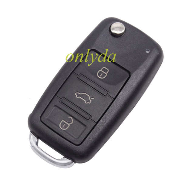 For  VW Touareg 3 button remote key blank with badge