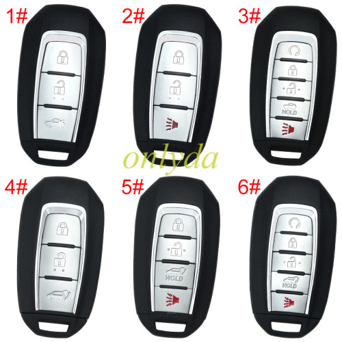 For infiniti  remote key blank,with badge , pls choose button