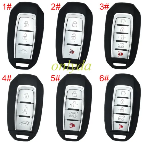 For infiniti  remote key blank,with badge , pls choose button