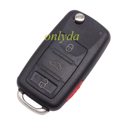 For  VW Touareg 3+1 button remote key blank with badge