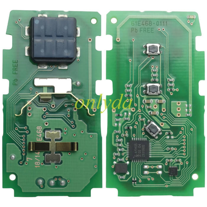 For Toyota INNOVA original  3 Button remote key with  4A 433mhz  with  61E468-0111 B3H2K2A