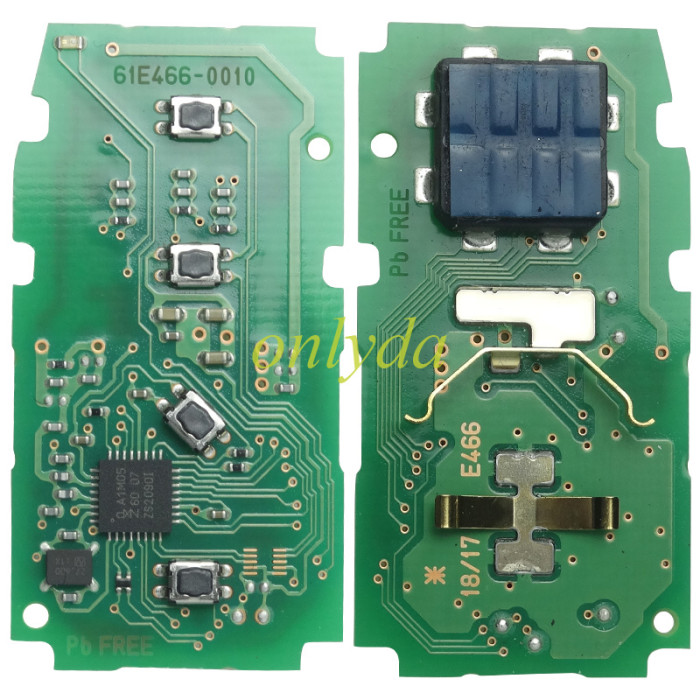  OEM C3 Smart for Toyota COROLLA BLUE LOGO  3+1 button remote key FSK with AES 4A chip PN : 61E466-0010 / B2U2K2R  /433MHz Hybrid Electric Vehicle 