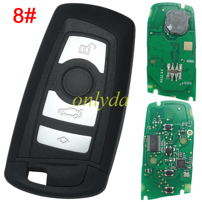 For BMW CAS4 keyless remote key  7945P/7953 Hitag pro chip  315mhz/434mhz/868mhz