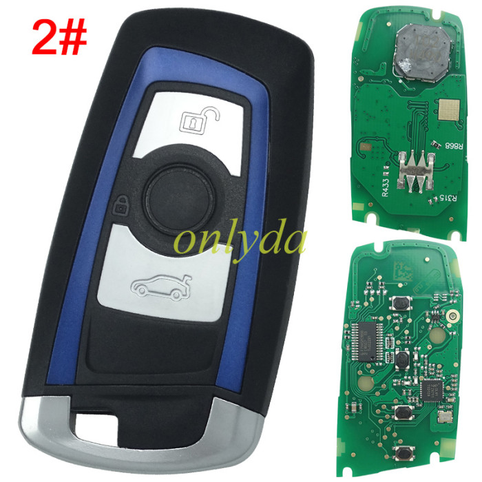 For BMW CAS4 keyless remote key  7945P/7953 Hitag pro chip  315mhz/434mhz/868mhz