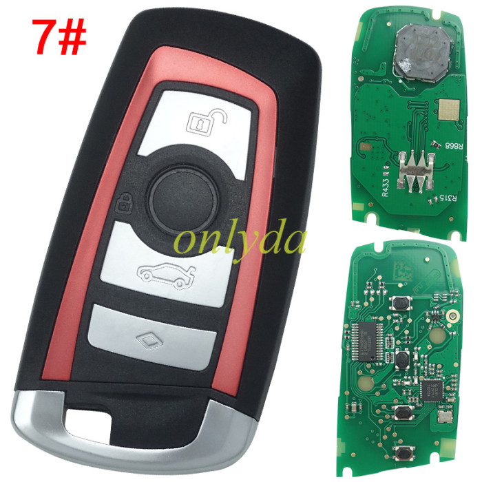 For BMW CAS4 keyless remote key  7945P/7953 Hitag pro chip  315mhz/434mhz/868mhz