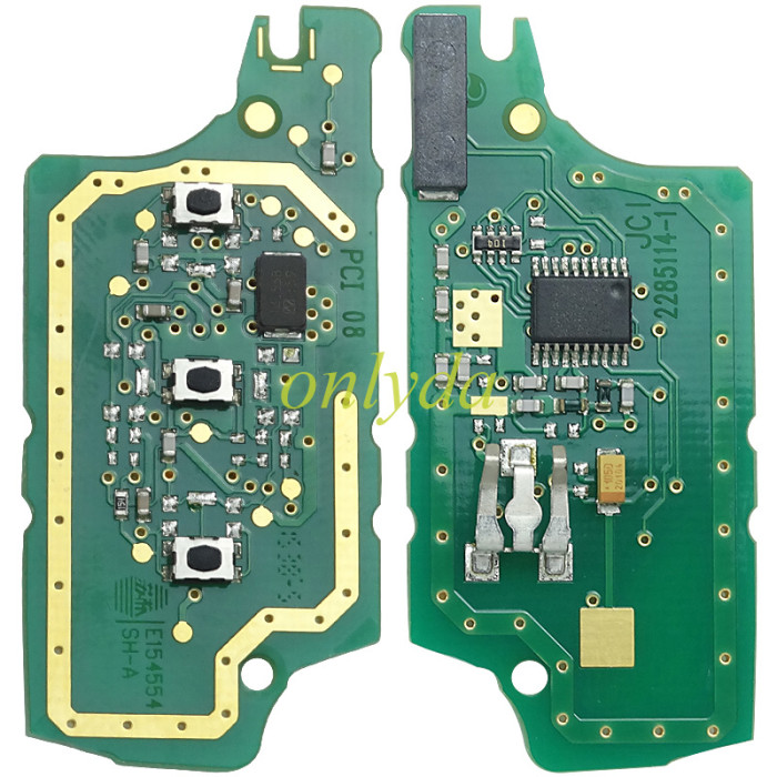 Original 100%new brand Peugeot 2 /3 Button Flip  Remote Key with 46 chip FSK model 433mhz NO blade