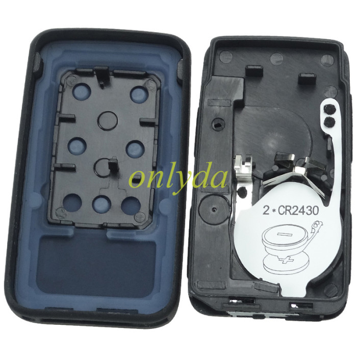 For Volvo 5 button remote key shell with 2 parts battery clamp and with blade