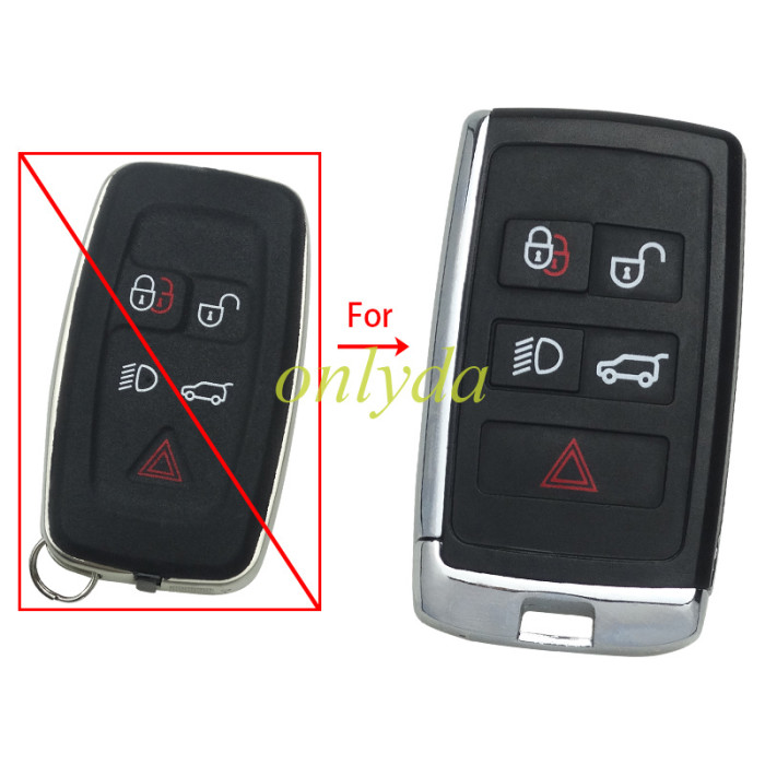 For Landrover keyless 5 button remote key with 315/433.92mhz PCF 7953 chip