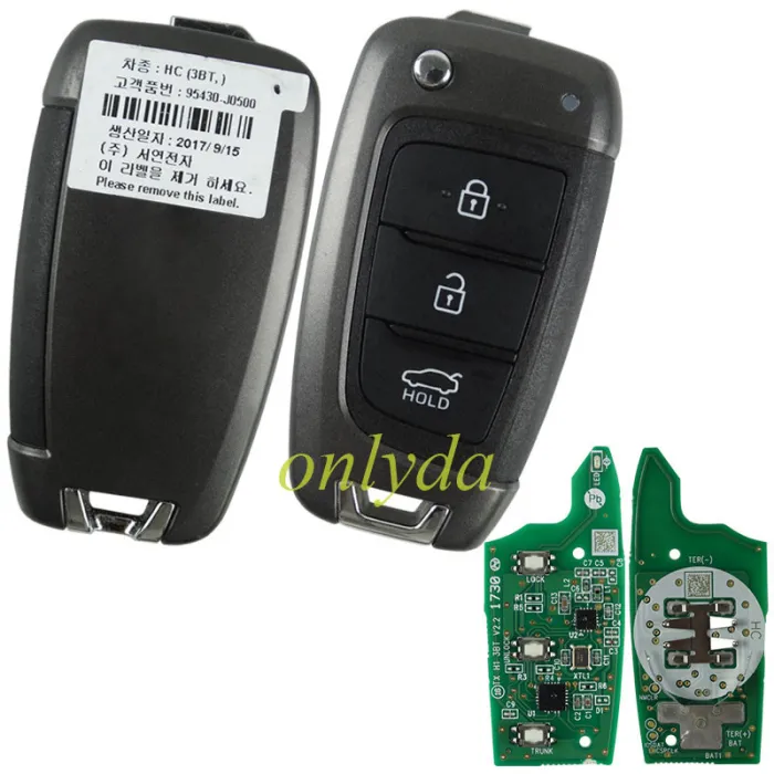 For OEM Hyundai 3 button remote key with 434mhz