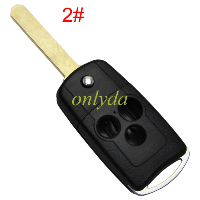 For Acura   Flip Rmote Key shell & HON66 blade with badge place,please choose the button type