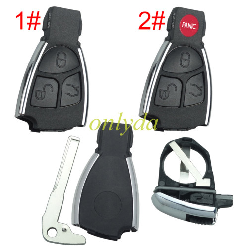 For Benz Mercedes uprade Replacement Car key shell for Class Alarm Cover w203 w211 w204  without badge , pls choose the button