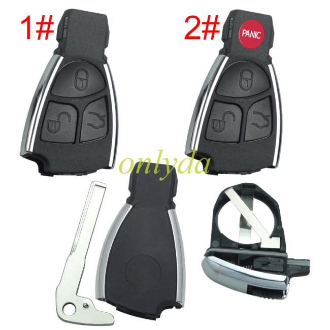 For Benz Mercedes uprade Replacement Car key shell for Class Alarm Cover w203 w211 w204 without badge , pls choose the button