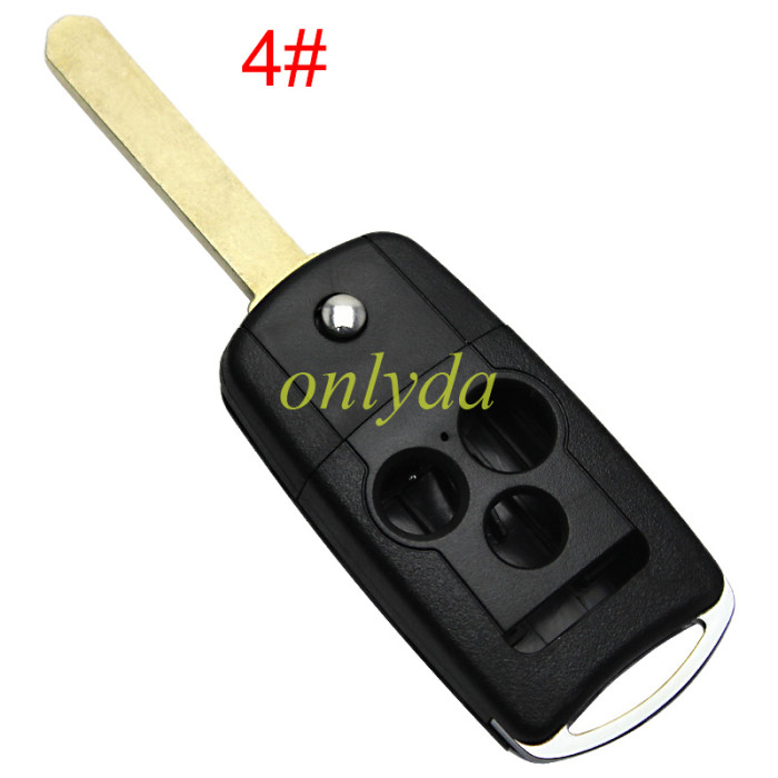 For Acura   Flip Rmote Key shell & HON66 blade with badge place,please choose the button type