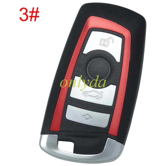 For BMW 4 button remote key blank with blade, pls choose color