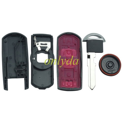 For Mazda  remote key blank with blade ( 3parts)，with  oval badge place, pls choose the button