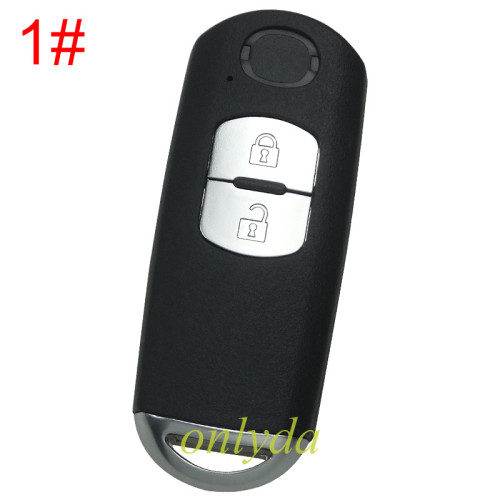 For Mazda  remote key blank with blade ( 3parts)，with  badge place, pls choose the button