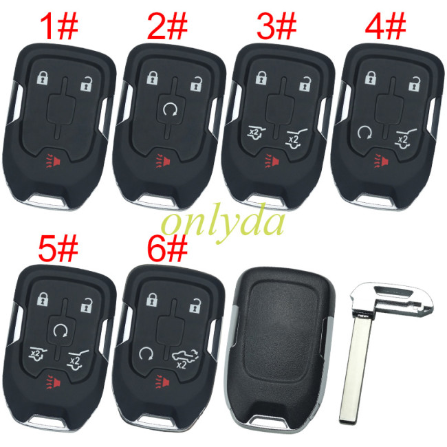 For Chevrolet GM remote key blank without badge place, pls choose the button