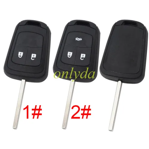 For Chevrolet  remote key blank 2B/3B with cross badge place, pls choose the button